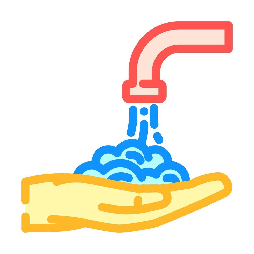 handwashing reminder color icon illustration vector