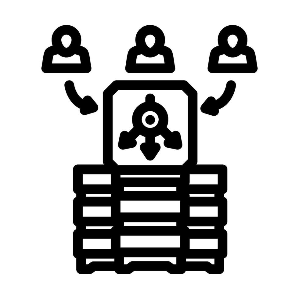 load balancer data center line icon illustration vector