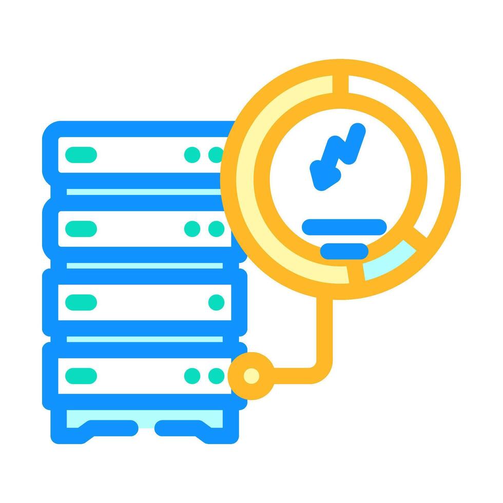 energy efficient data center color icon illustration vector