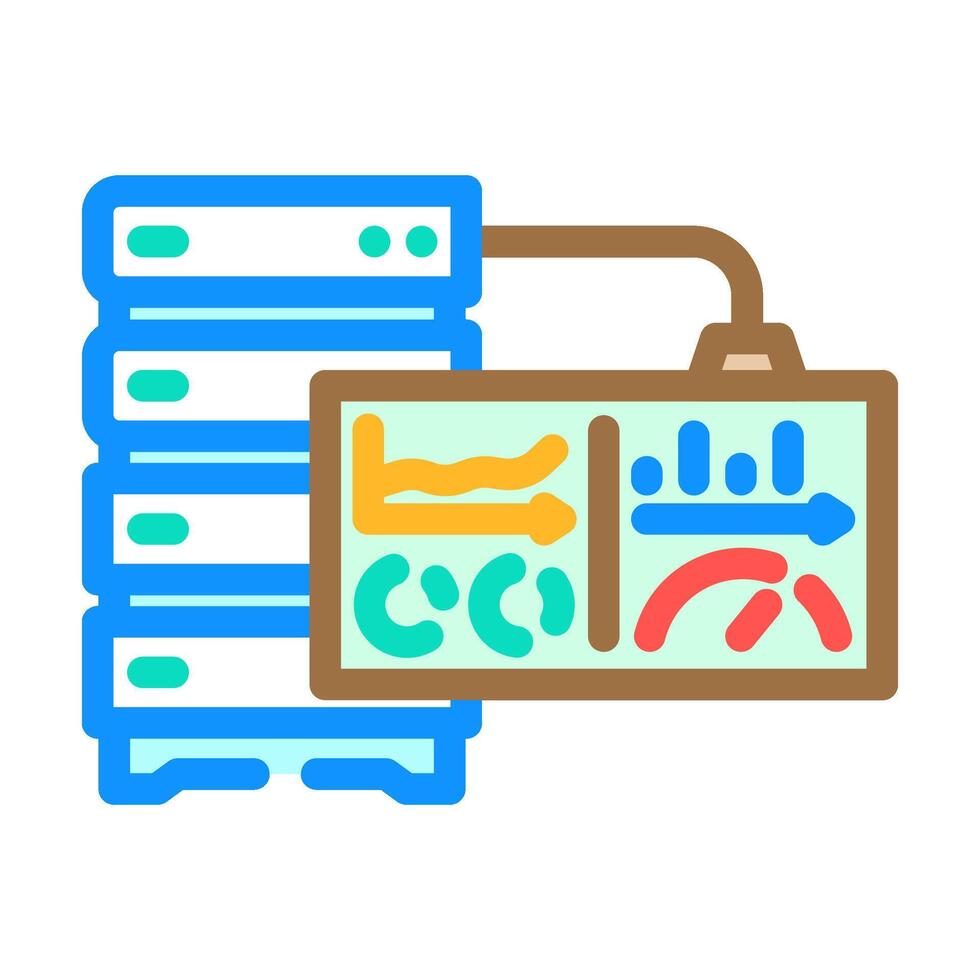 dashboard data center color icon illustration vector