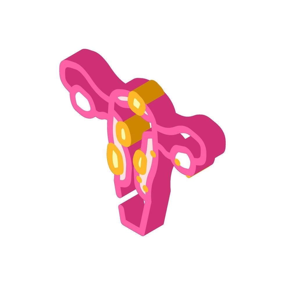 uterine fibroids woman disease isometric icon illustration vector