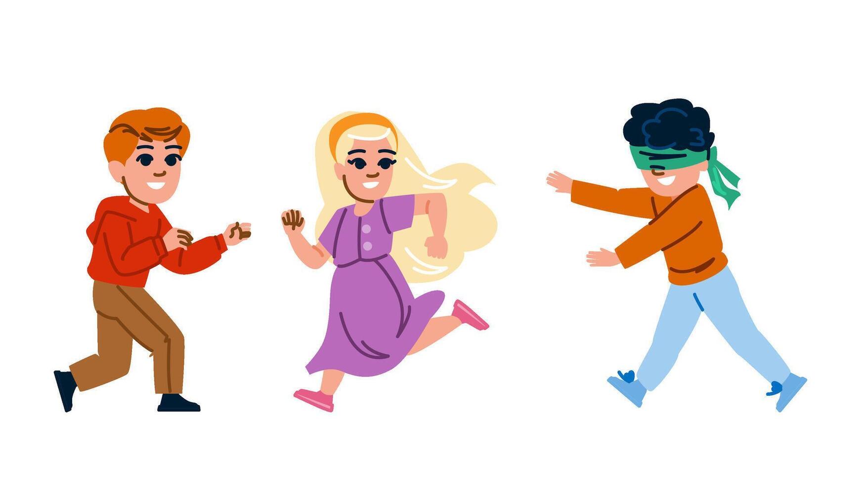 outdoors hide and seek game vector