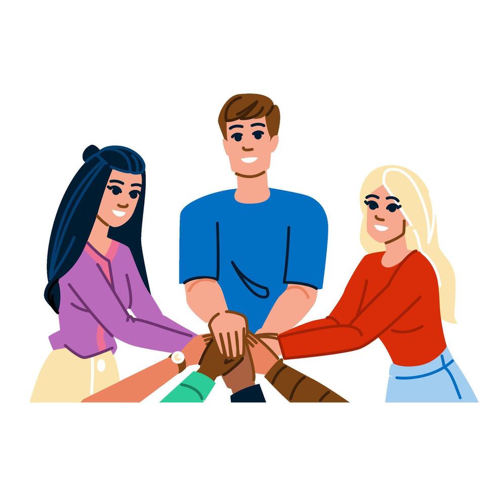 alignment team huddle vector