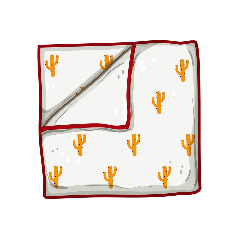 swaddle blanket baby cartoon illustration vector