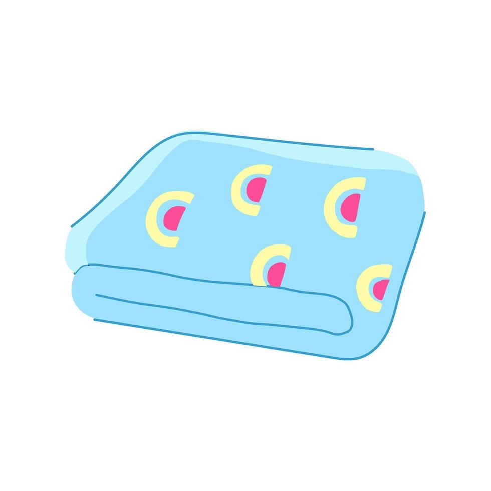 newborn blanket baby cartoon illustration vector