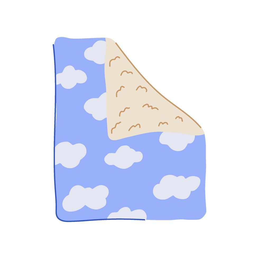 nursery blanket baby cartoon illustration vector