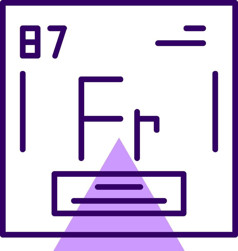 Francium Outline Style Icon vector