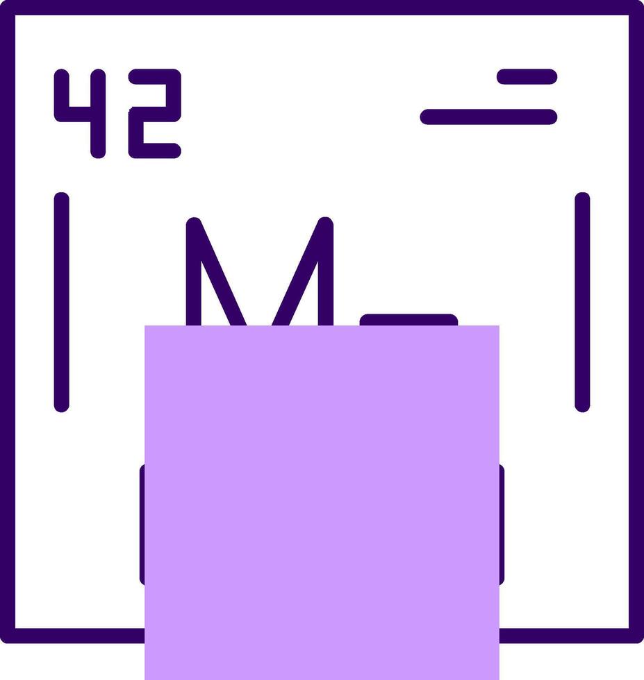 Molybdenum Outline Style Icon vector