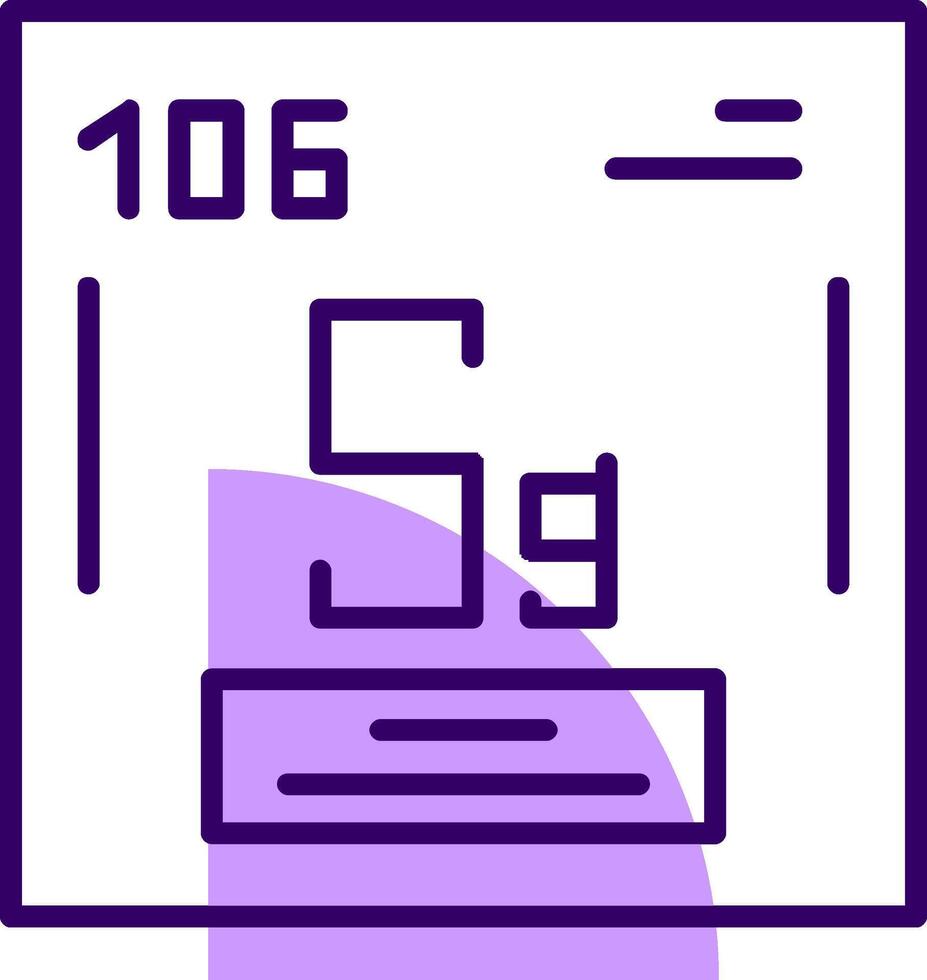 Seaborgium Outline Style Icon vector