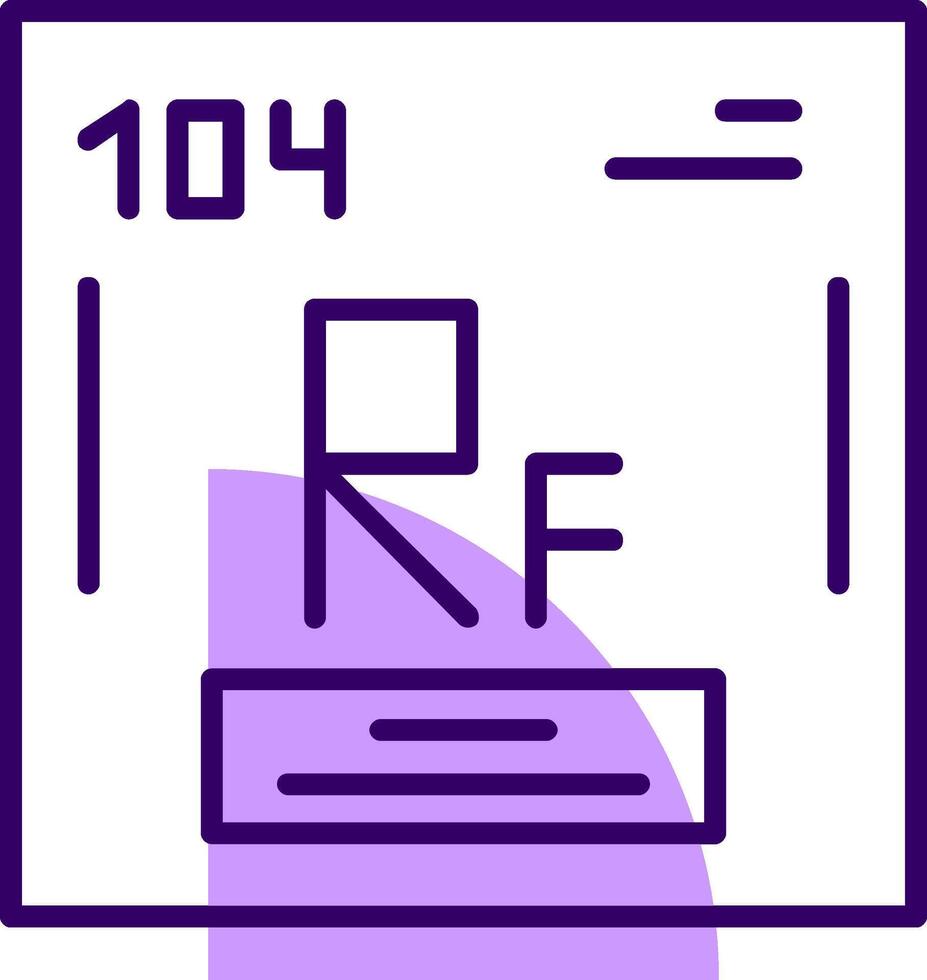 Rutherfordium Outline Style Icon vector