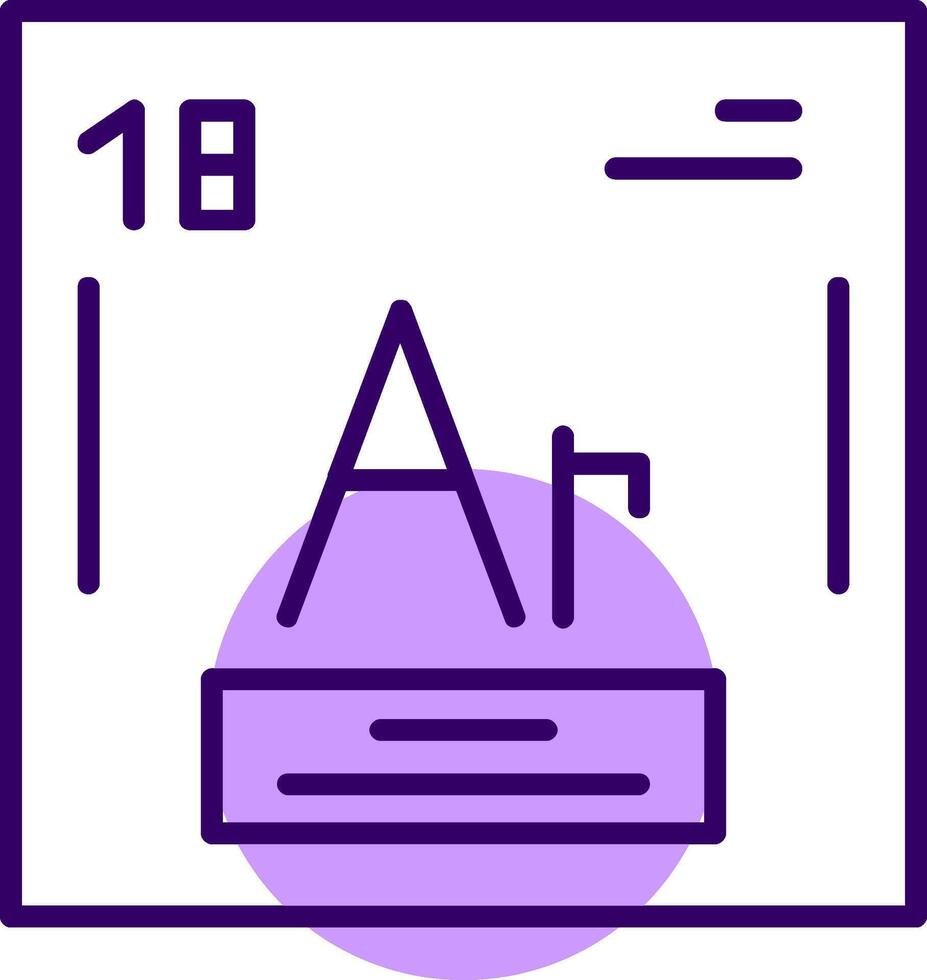 Argon Outline Style Icon vector