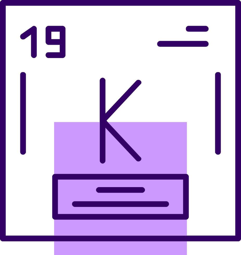 Potassium Outline Style Icon vector