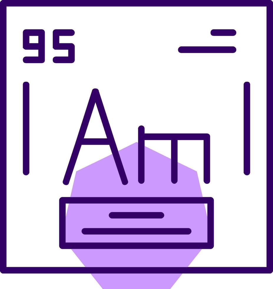 Americium Outline Style Icon vector