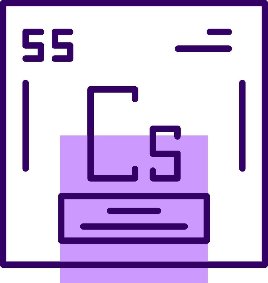 Caesium Outline Style Icon vector