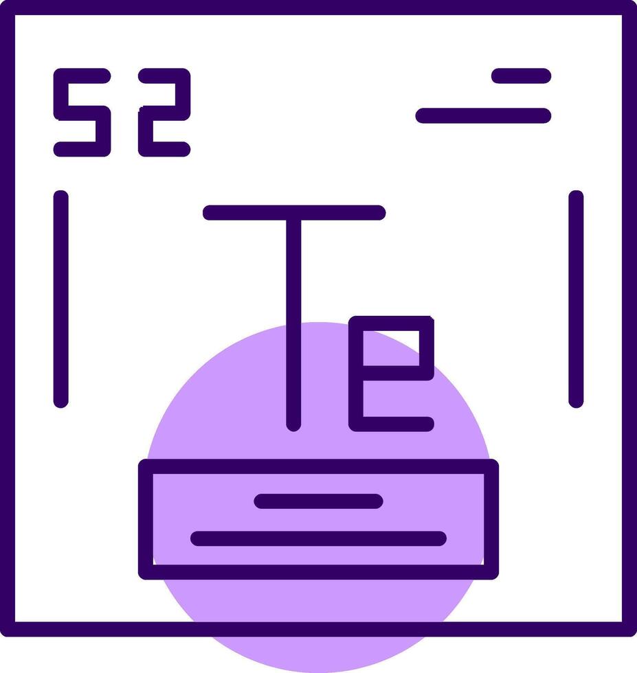 Tellurium Outline Style Icon vector