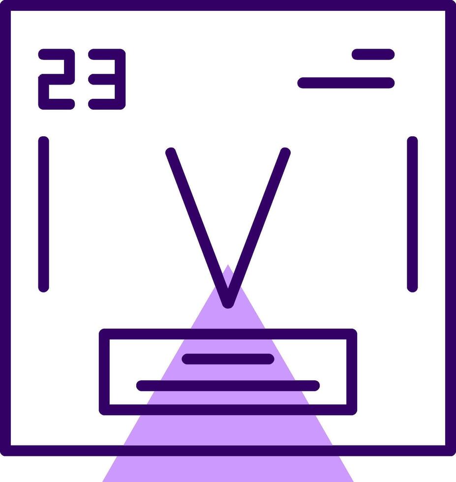 Vanadium Outline Style Icon vector