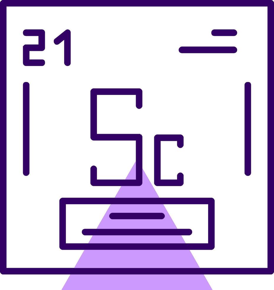 Scandium Outline Style Icon vector