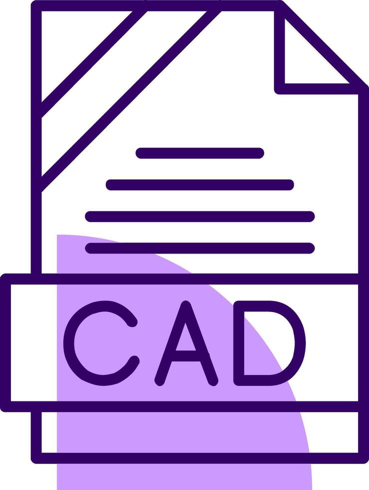 CAD Outline Style Icon vector