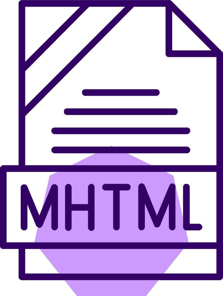 MHTML Outline Style Icon vector