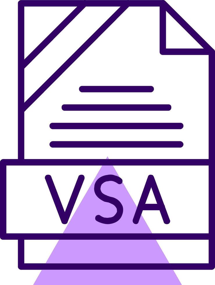 VSA Outline Style Icon vector