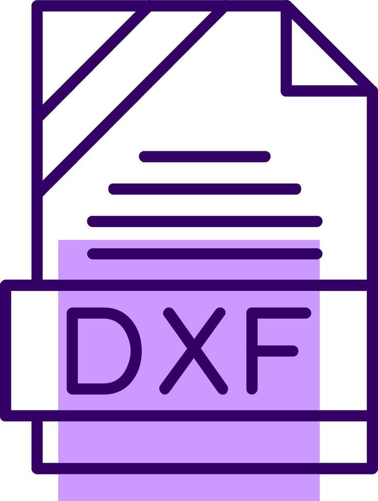 DXF Outline Style Icon vector