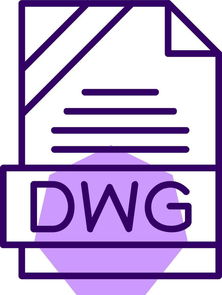 DWG Outline Style Icon vector