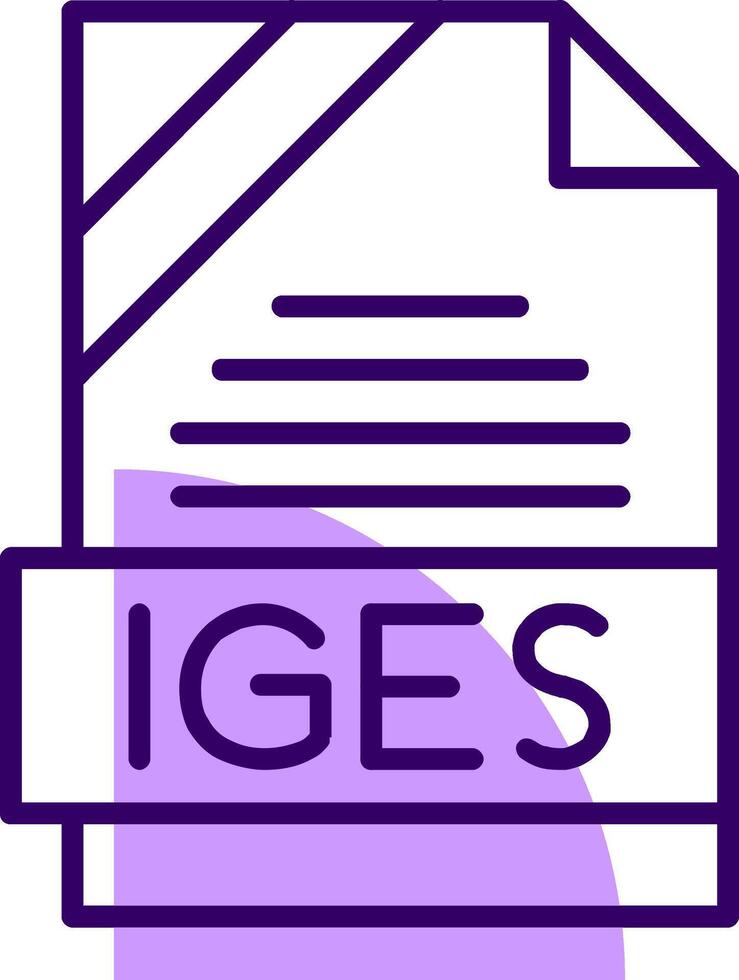 IGES Outline Style Icon vector