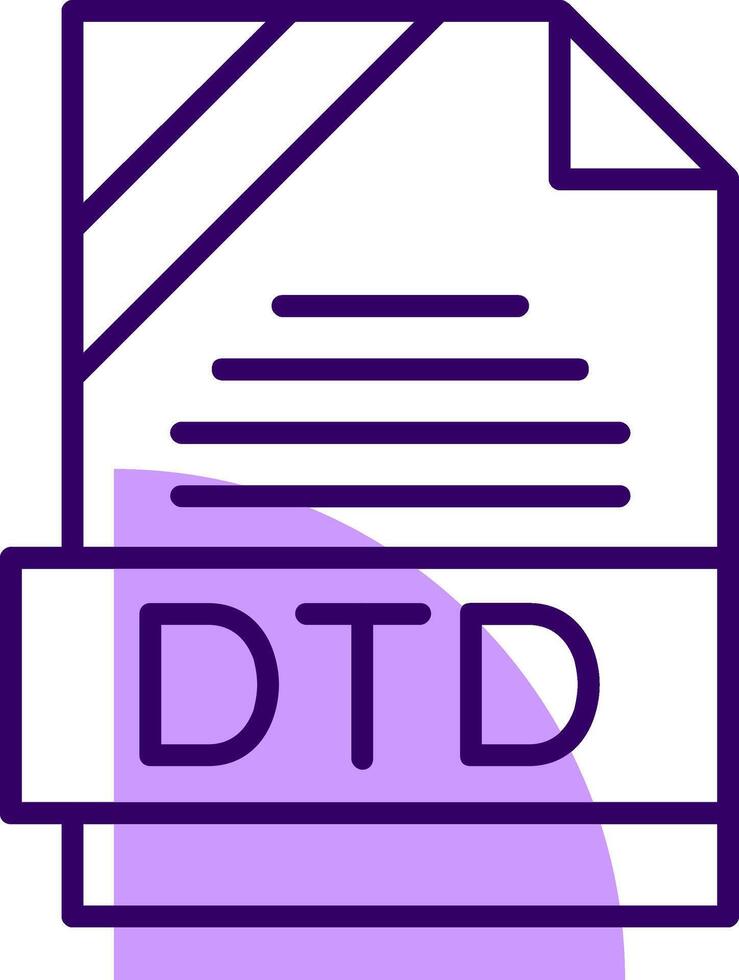 DTD Outline Style Icon vector