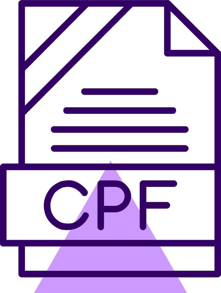 CPF Outline Style Icon vector