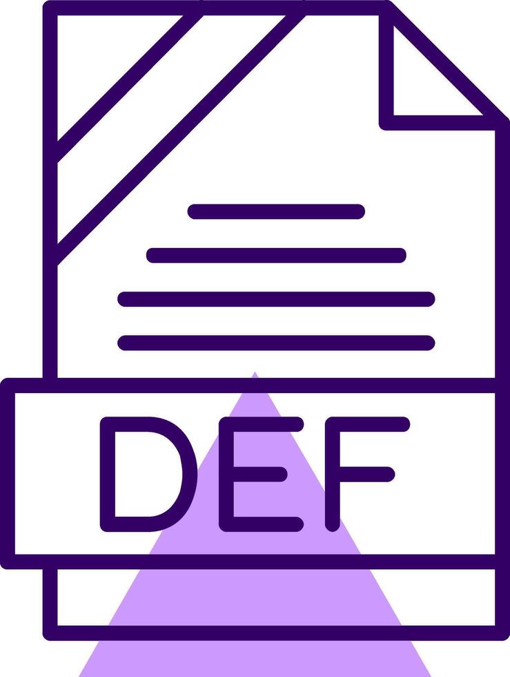 DEF Outline Style Icon vector