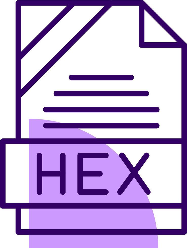 HEX Outline Style Icon vector