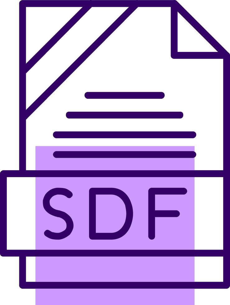 SDF Outline Style Icon vector