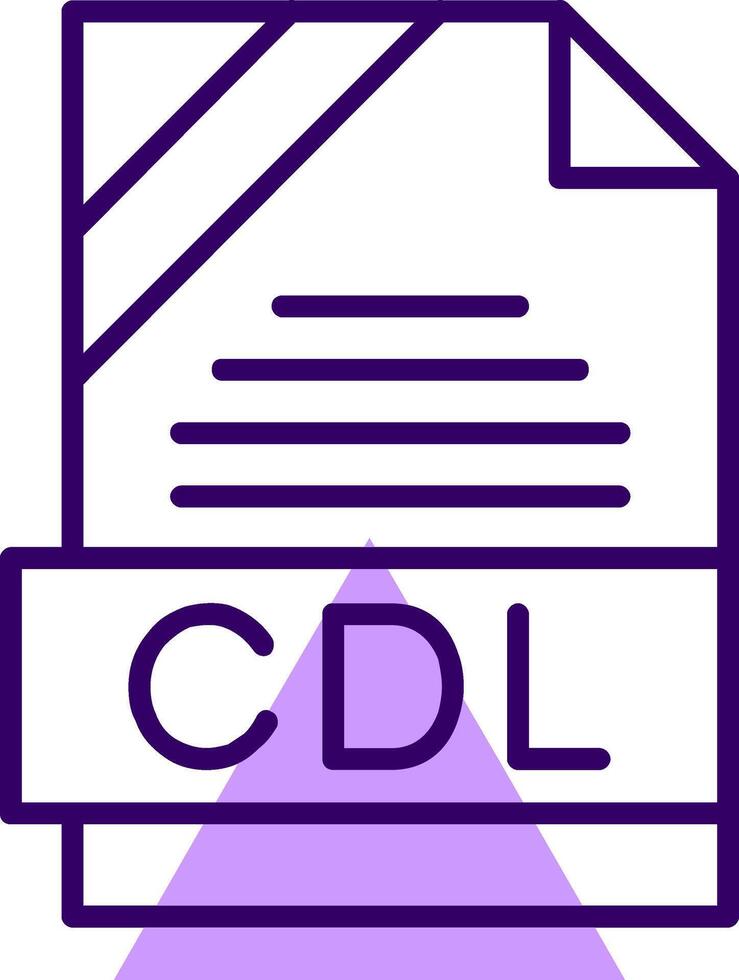 CDL Outline Style Icon vector