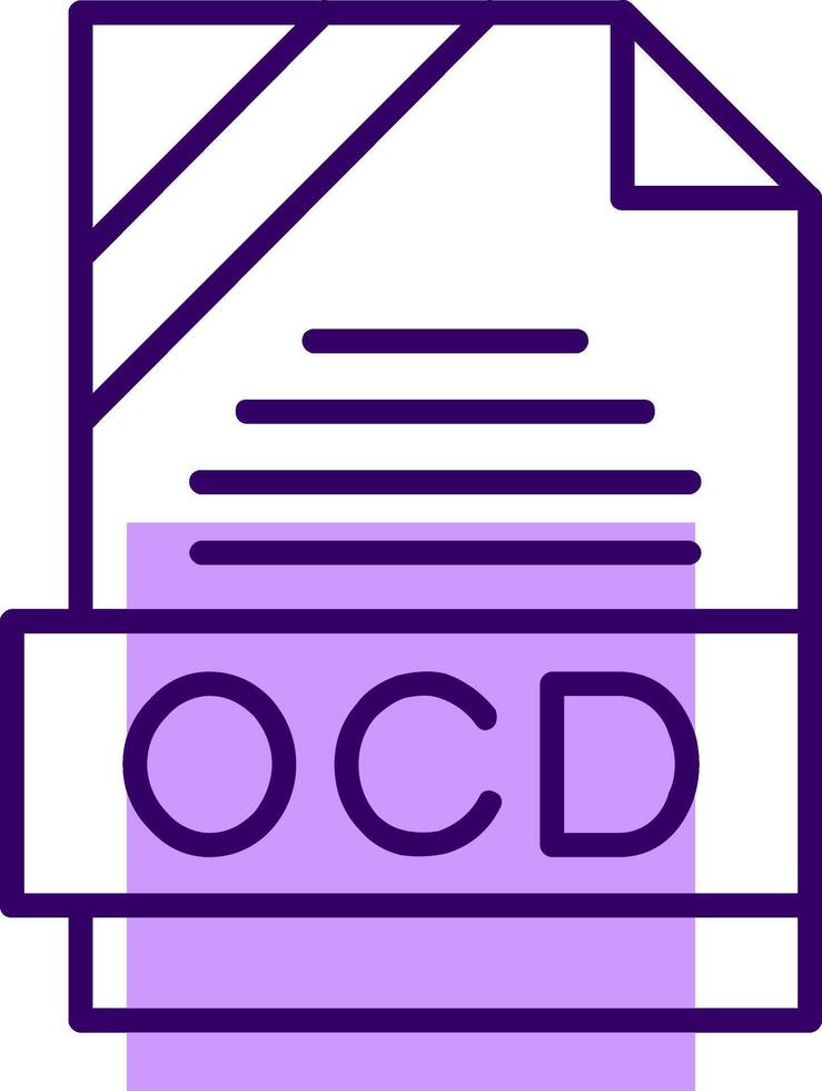 OCD Outline Style Icon vector