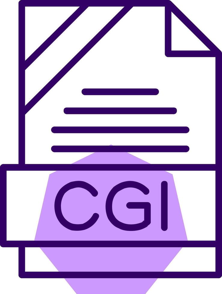 CGI Outline Style Icon vector
