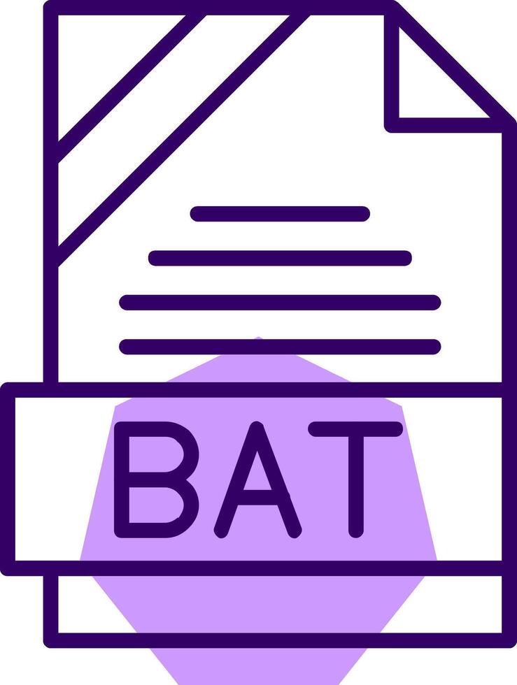 BAT Outline Style Icon vector