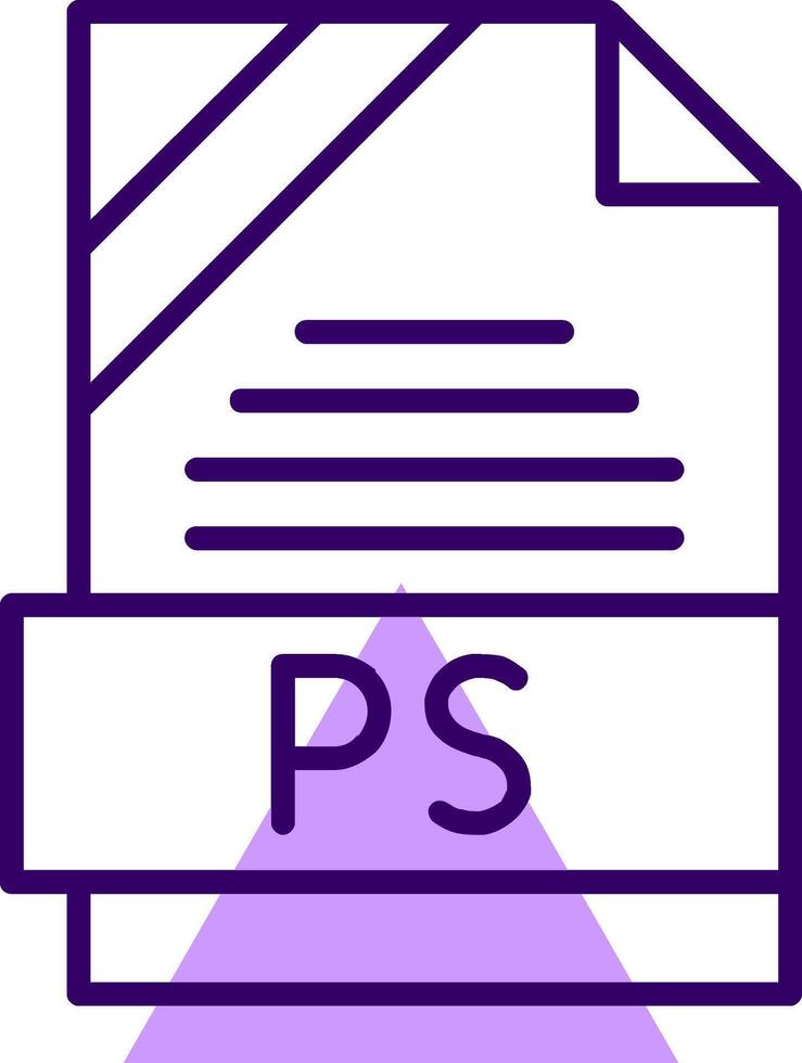 PS Outline Style Icon vector