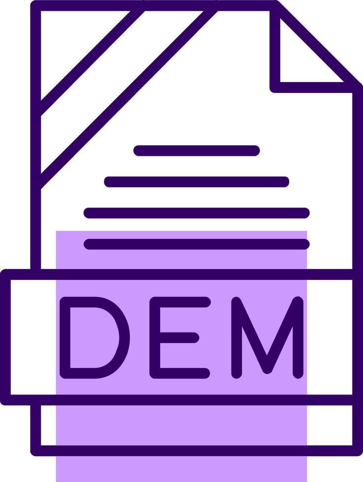 DEM Outline Style Icon vector