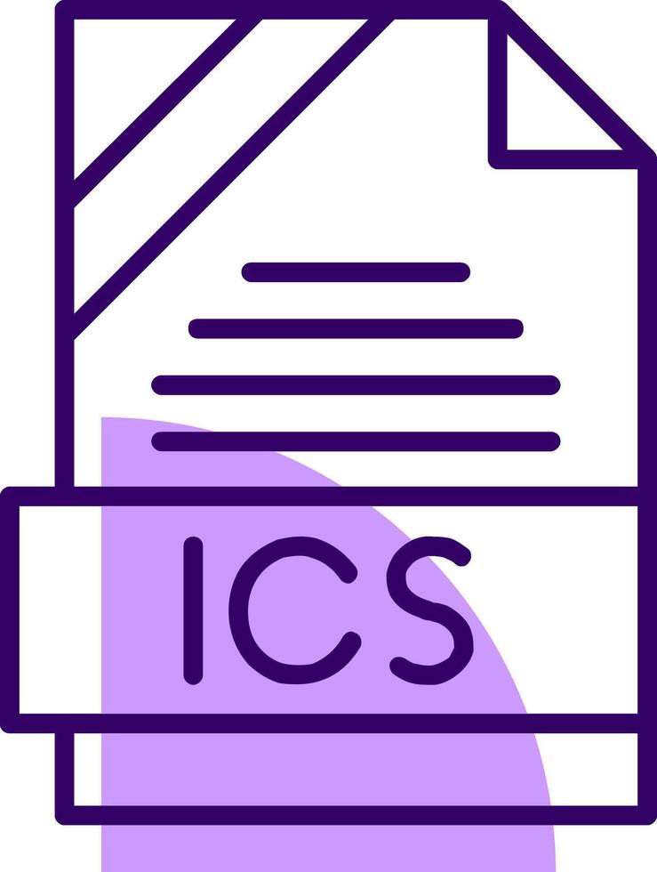 ICS Outline Style Icon vector
