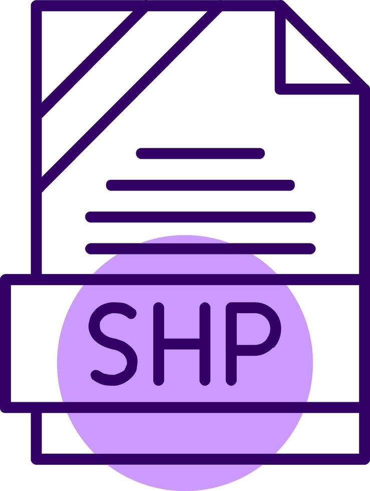 SHP Outline Style Icon vector