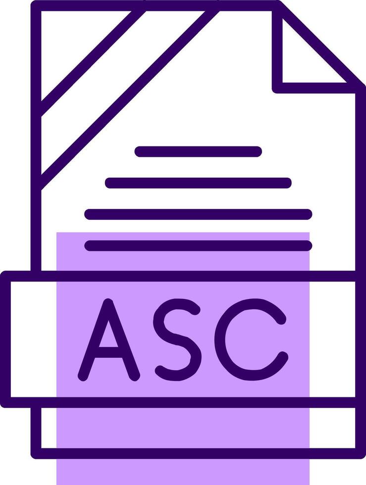 ASC Outline Style Icon vector