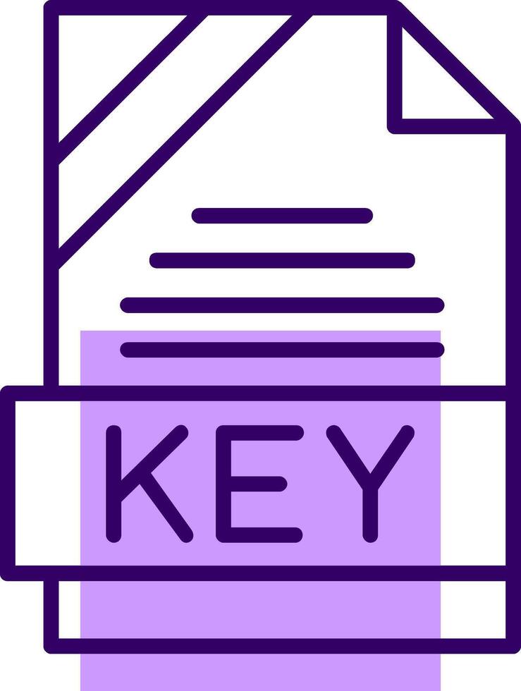 KEY Outline Style Icon vector