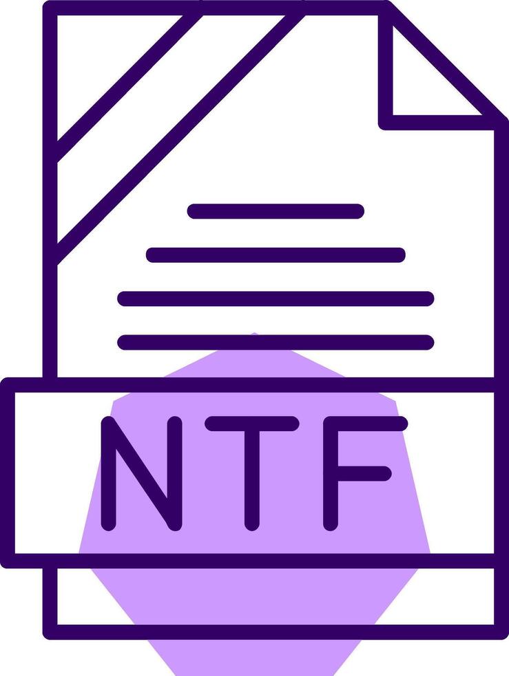 NTF Outline Style Icon vector