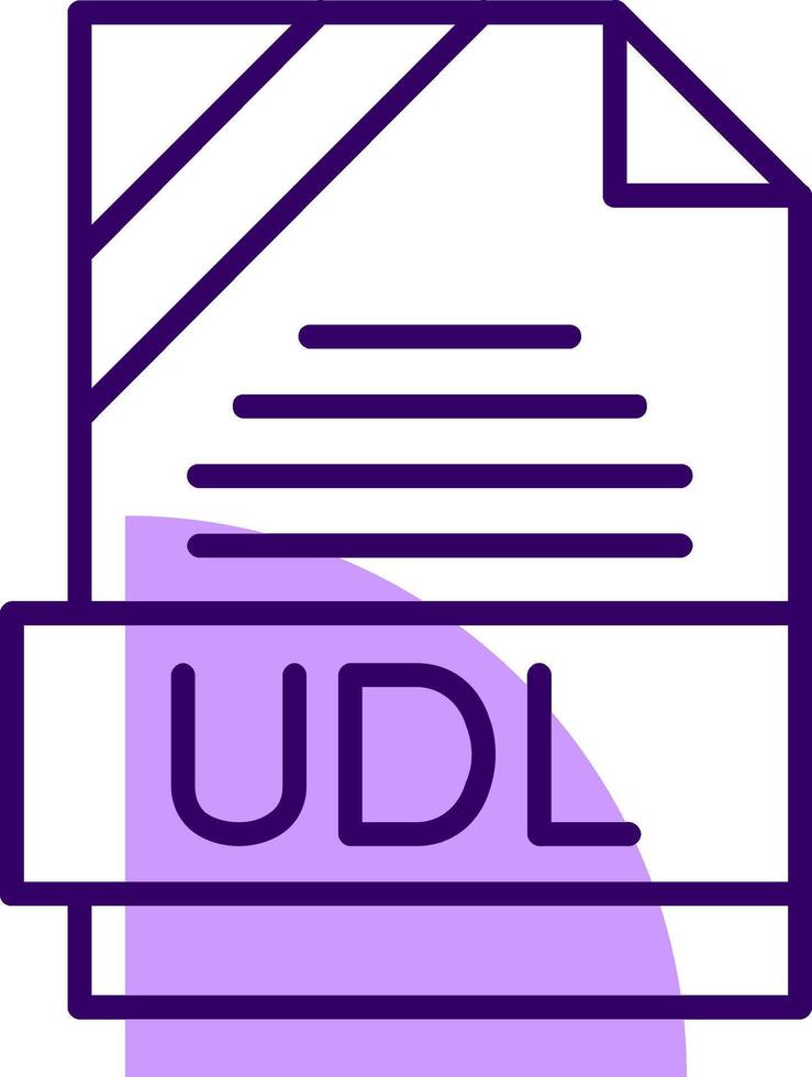 UDL Outline Style Icon vector