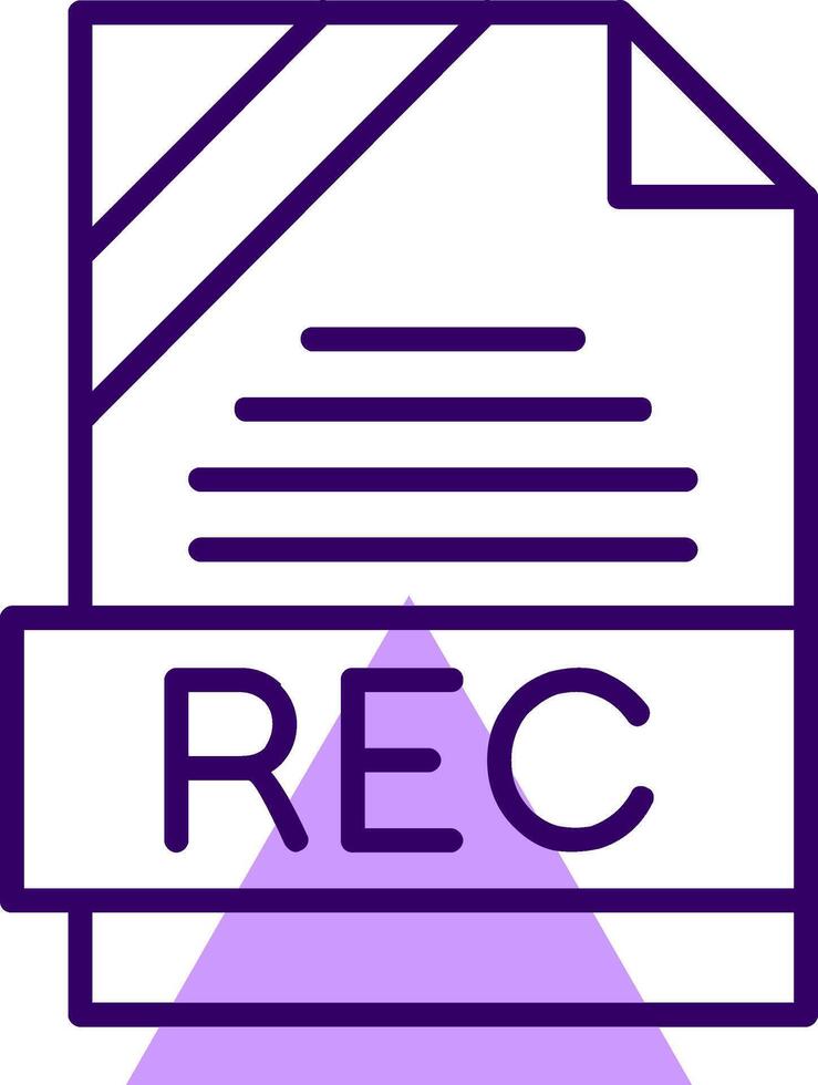 REC Outline Style Icon vector