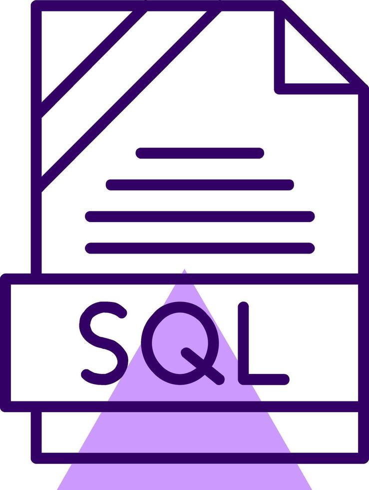 SQL Outline Style Icon vector