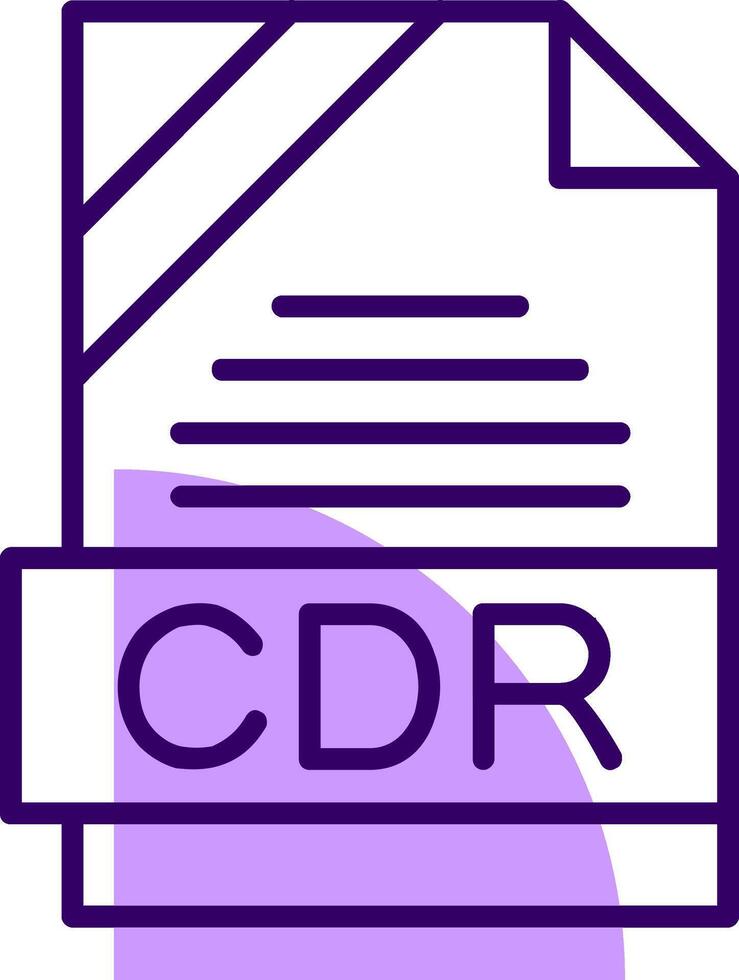CDR Outline Style Icon vector