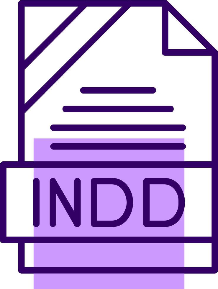 INDD Outline Style Icon vector