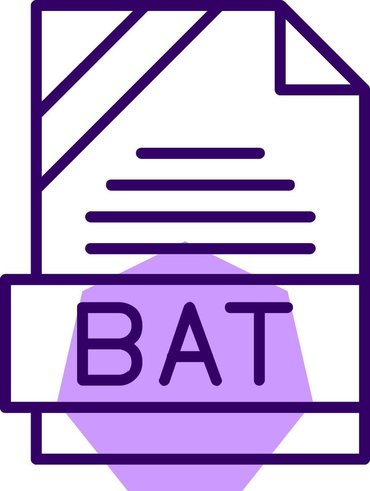 BAT Outline Style Icon vector
