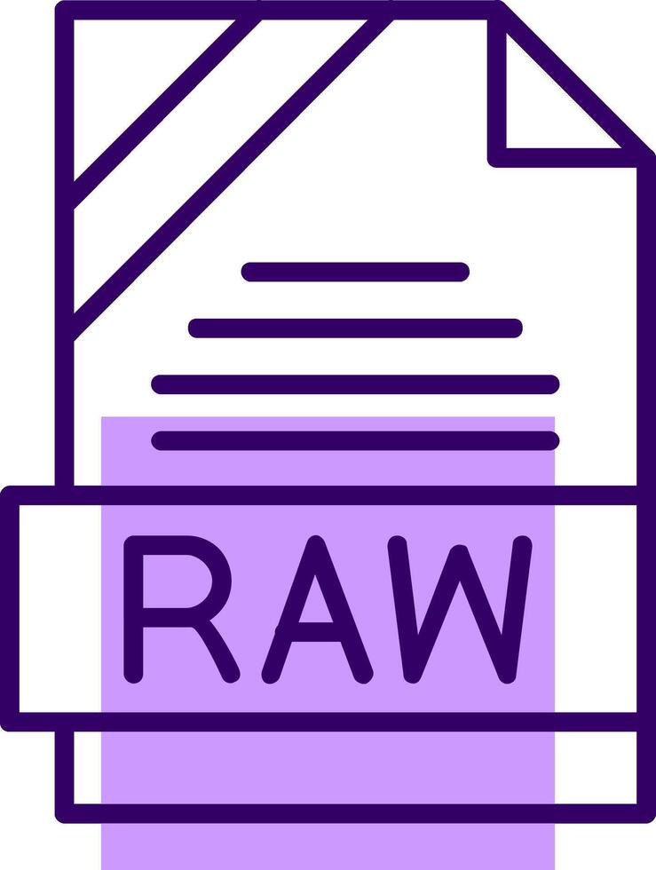 RAW Outline Style Icon vector